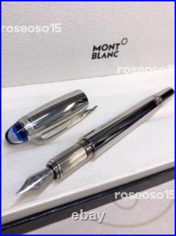 Montblanc Meisterstuck Solitaire Silver StarWalker SpaceBlue Fountain Pen New
