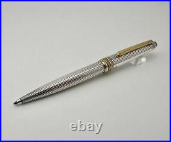 Montblanc Meisterstuck Solitaire Sterling Silver 164 Gold Trim Ballpoint Pen