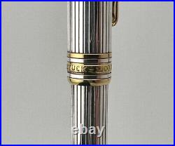 Montblanc Meisterstuck Solitaire Sterling Silver 164 Gold Trim Ballpoint Pen