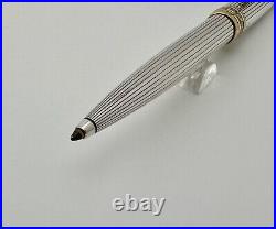 Montblanc Meisterstuck Solitaire Sterling Silver 164 Gold Trim Ballpoint Pen