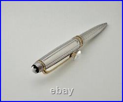 Montblanc Meisterstuck Solitaire Sterling Silver 164 Gold Trim Ballpoint Pen