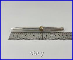 Montblanc Meisterstuck Solitaire Sterling Silver 164 Gold Trim Ballpoint Pen