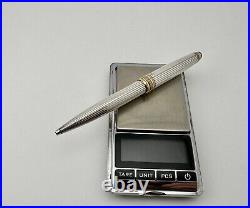 Montblanc Meisterstuck Solitaire Sterling Silver 164 Gold Trim Ballpoint Pen