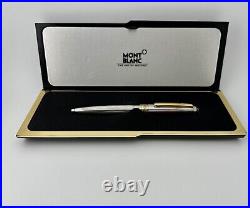 Montblanc Meisterstuck Solitaire Sterling Silver 164 Gold Trim Ballpoint Pen