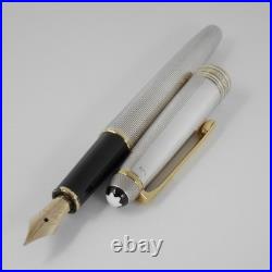 Montblanc Meisterstuck Solitaire Sterling Silver 925 Barley 144 Fountain Pen M