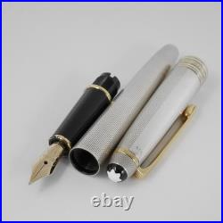 Montblanc Meisterstuck Solitaire Sterling Silver 925 Barley 144 Fountain Pen M