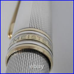 Montblanc Meisterstuck Solitaire Sterling Silver 925 Barley 144 Fountain Pen M