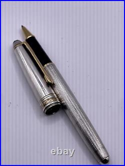 Montblanc Meisterstuck Solitaire Sterling Silver 925 Barley Ballpoint Pen READ