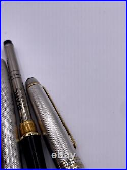 Montblanc Meisterstuck Solitaire Sterling Silver 925 Barley Ballpoint Pen READ