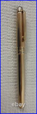 Montblanc Meisterstuck Solitaire Sterling Silver (925) Gold Trim Pen