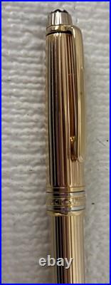 Montblanc Meisterstuck Solitaire Sterling Silver (925) Gold Trim Pen