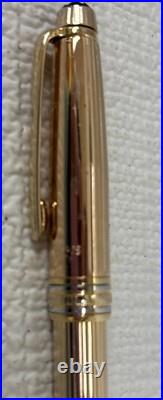 Montblanc Meisterstuck Solitaire Sterling Silver (925) Gold Trim Pen
