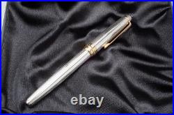 Montblanc Meisterstuck Solitaire Sterling Silver 925 Rollerball Pen 1638