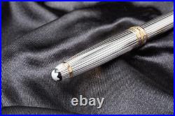 Montblanc Meisterstuck Solitaire Sterling Silver 925 Rollerball Pen 1638