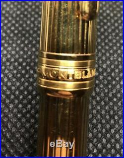 Montblanc Meisterstuck Solitaire Sterling Silver 925 Vintage Pen Gold Engraved
