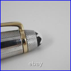 Montblanc Meisterstuck Solitaire Sterling Silver Barley 144 Fountain Pen F used