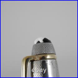 Montblanc Meisterstuck Solitaire Sterling Silver Barley 144 Fountain Pen F used