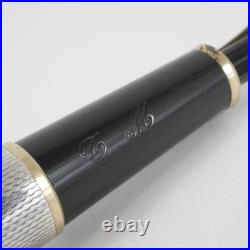 Montblanc Meisterstuck Solitaire Sterling Silver Barley 144 Fountain Pen F used