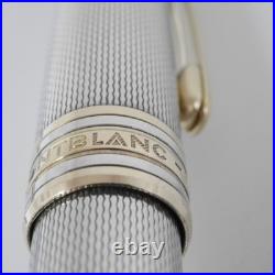 Montblanc Meisterstuck Solitaire Sterling Silver Barley 144 Fountain Pen F used