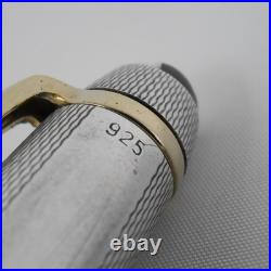 Montblanc Meisterstuck Solitaire Sterling Silver Barley 144 Fountain Pen F used