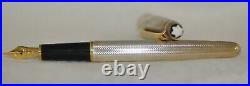 Montblanc Meisterstuck Solitaire Sterling Silver Barley Classique Fountain Pen