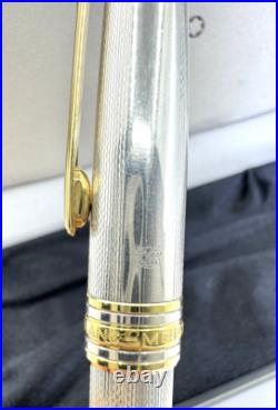 Montblanc Meisterstuck Solitaire Sterling Silver Barley Finish Ballpoint Pen