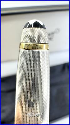 Montblanc Meisterstuck Solitaire Sterling Silver Barley Finish Ballpoint Pen