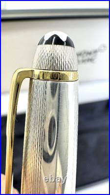 Montblanc Meisterstuck Solitaire Sterling Silver Barley Finish Ballpoint Pen
