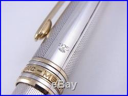 Montblanc Meisterstuck Solitaire Sterling Silver Barley Fountain Pen EF