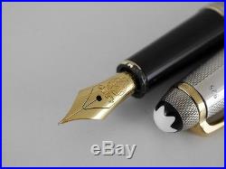Montblanc Meisterstuck Solitaire Sterling Silver Barley Fountain Pen EF (used)