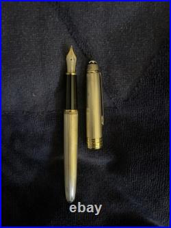 Montblanc Meisterstück Solitaire Sterling Silver Fountain Pen 18K M Nib 4810