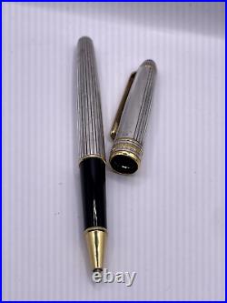 Montblanc Meisterstuck Solitaire Sterling Silver & Gold Pinstripe Rollerball