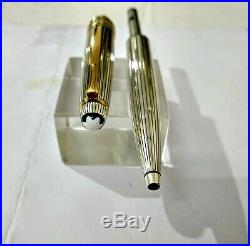 Montblanc Meisterstuck Solitaire Sterling Silver Pinstripe Ballpoint Pen