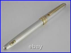 Montblanc Meisterstuck Solitaire Sterling Silver Pinstripe Fountain Pen M
