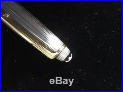 Montblanc Meisterstuck Solitaire Sterling Silver Pinstripe Rollerball Pen