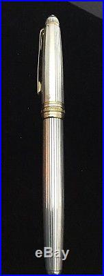 Montblanc Meisterstuck Solitaire Sterling Silver Pinstripe Rollerball Pen