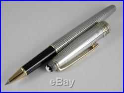 Montblanc Meisterstuck Solitaire Sterling Silver Pinstripe Rollerball Pen (used)