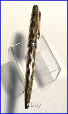 Montblanc Meisterstuck Solitaire Vermeil 925 Pinstripe Ballpoint Pen Never Used