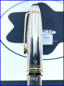 Montblanc Meisterstuck Solitaire le Grand Sterling Silver Fountain Pen