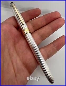 Montblanc Meisterstuck Two-Tone Solitaire Rollerball Pen 925 Sterling Silver