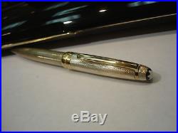 Montblanc Solitaire 164s Sterling Silver Barley & Gold Ballpoint Pen New In Box