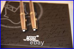 Montblanc Solitaire Ballpoint Pen & Pencil 164SP 165SP Sterling Silver Pinstripe