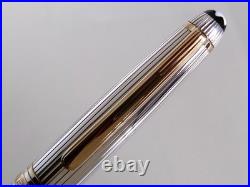 Montblanc Solitaire Doue 1641 Ballpoint Pen Sterling Silver 925 Cap Name Carved
