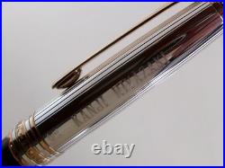 Montblanc Solitaire Doue 1641 Ballpoint Pen Sterling Silver 925 Cap Name Carved