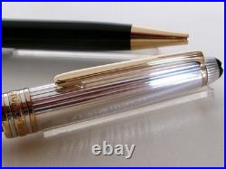 Montblanc Solitaire Doue 1641 Ballpoint Pen Sterling Silver 925 Cap Name Carved