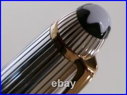 Montblanc Solitaire Doue 1641 Ballpoint Pen Sterling Silver 925 Cap Name Carved