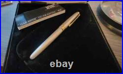 Montblanc Solitaire Fountain Pen 144S Sterling Silver Barley 18k F Pt New In Box
