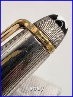 Montblanc Solitaire Sterling Silver 925 Barley 164 Ballpoint Pen Used