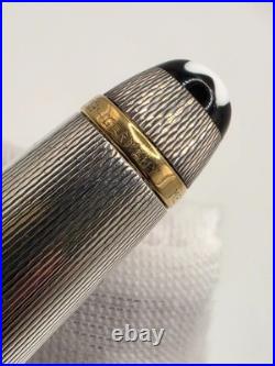 Montblanc Solitaire Sterling Silver 925 Barley 164 Ballpoint Pen Used