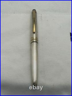 Montblanc Solitaire Sterling Silver Pinstripe, 144 Fountain Pen-VG condition
